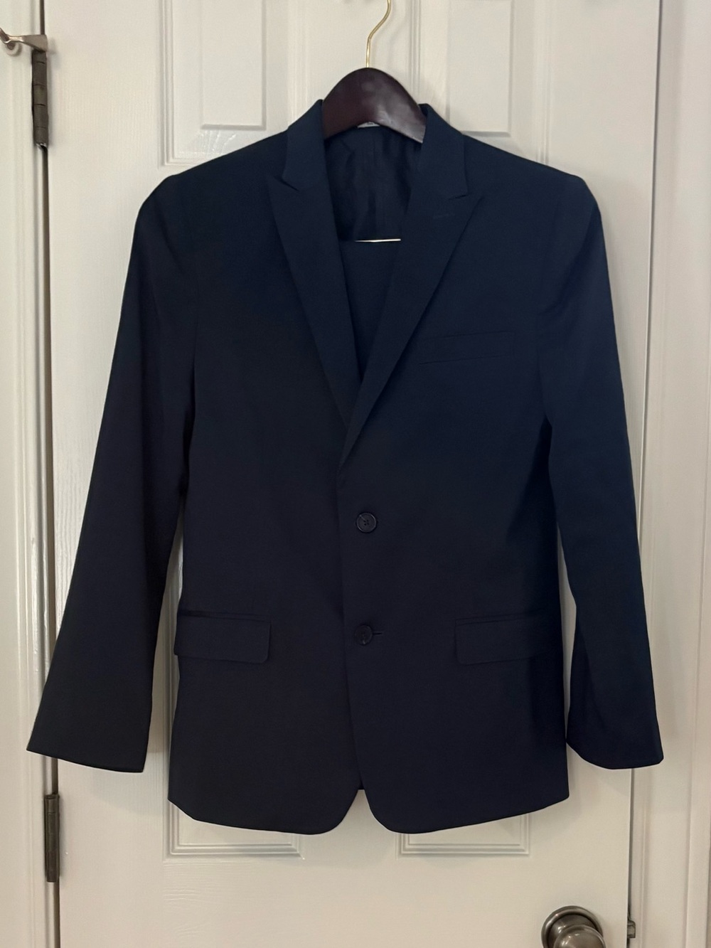 Calvin Klein Boys 2 Piece Slim Suit in British Blue, Size 16